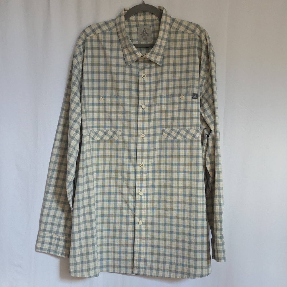 Ascend Blue & Yellow Mens Shirt. Size 2XL